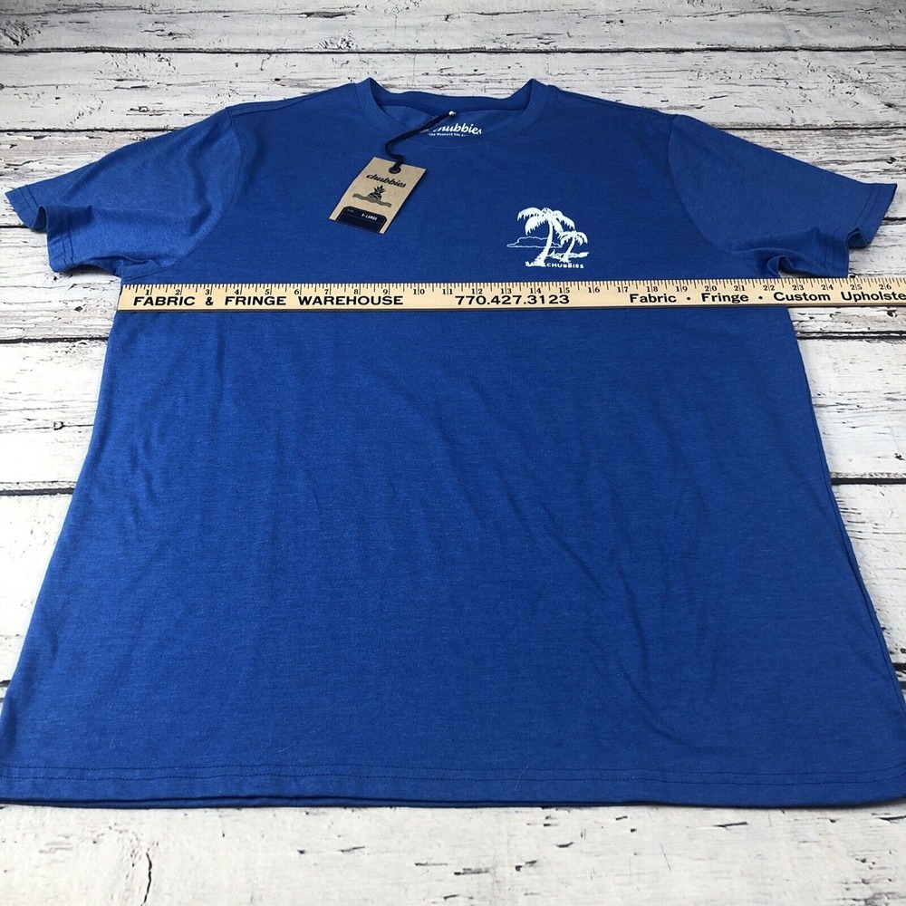 New Men's Chubbies The Relaxer Short Sleeve Blue XL T-Shirt NWT - Picture 8 of 12